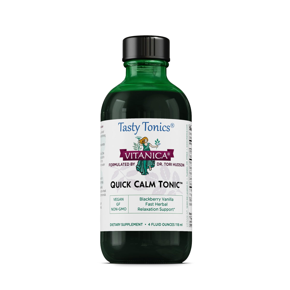 Vitanica Quick Calm Tonic 4 fl oz bouteille vue de face