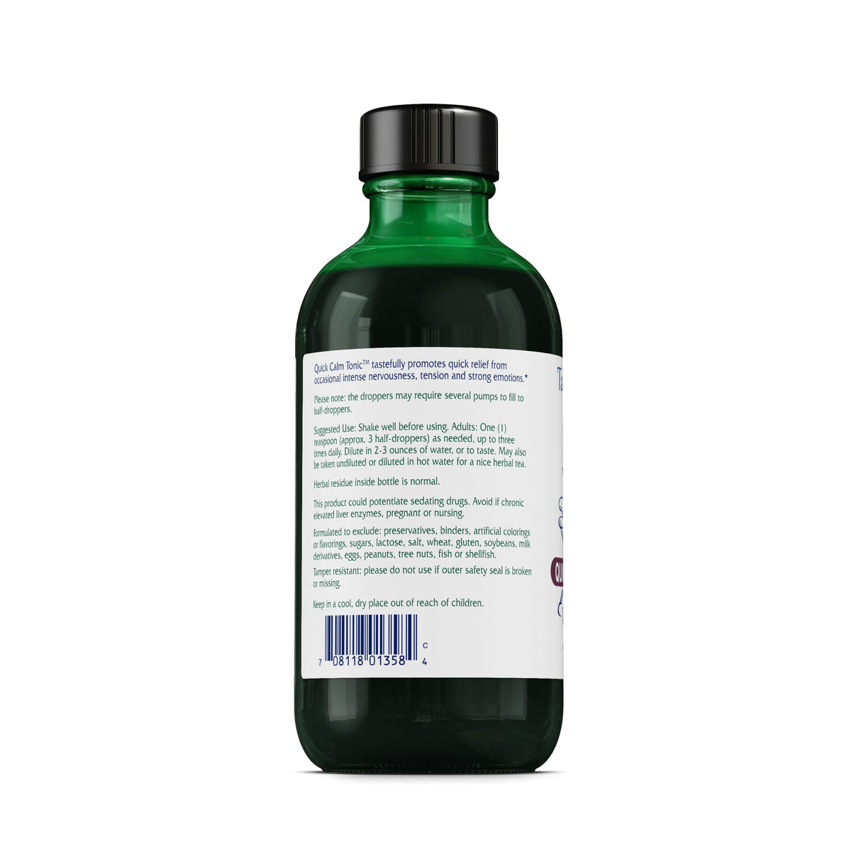 Vitanica Quick Calm Tonic 4 fl oz versé dans une cuillère