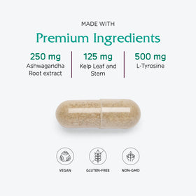 Vitanica ThyroFem capsules sur une table