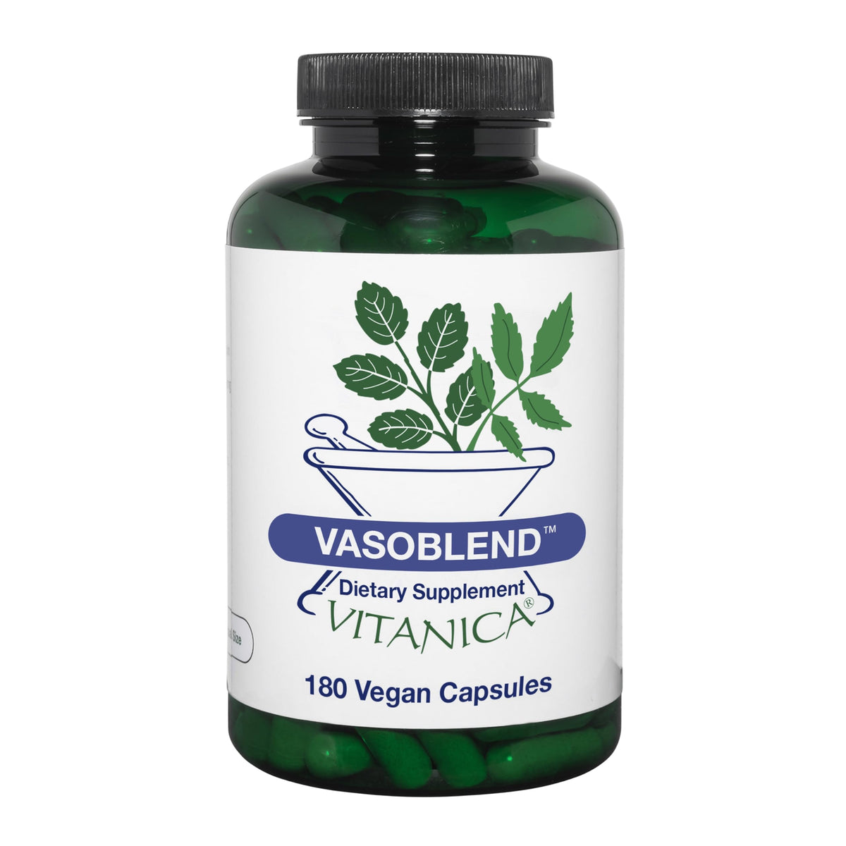 Vitanica VasoBlend 180 capsules vue avant avec étiquette