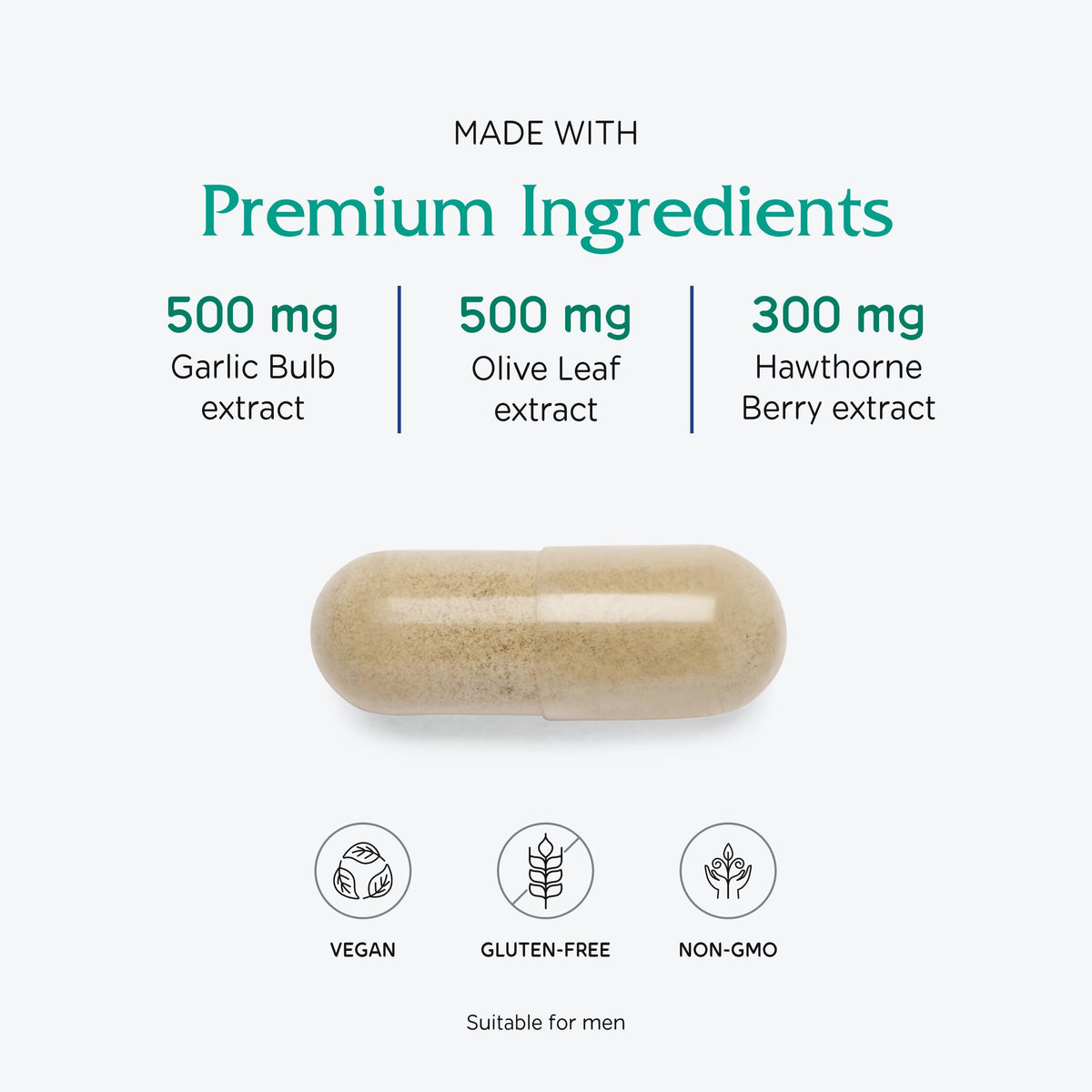 Vitanica VasoBlend capsules sur fond neutre