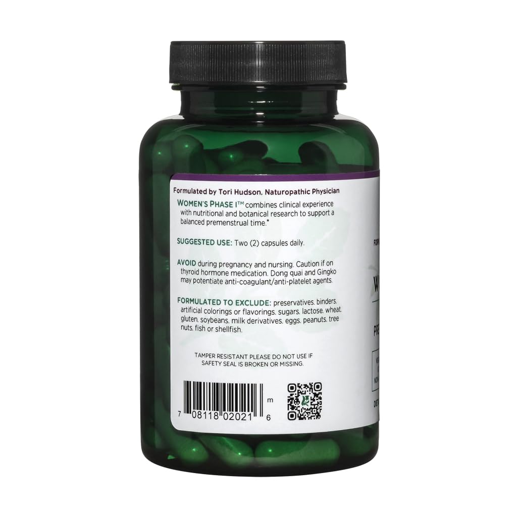 Vitanica Women's Phase I 120 capsules côté montrant le format des gélules