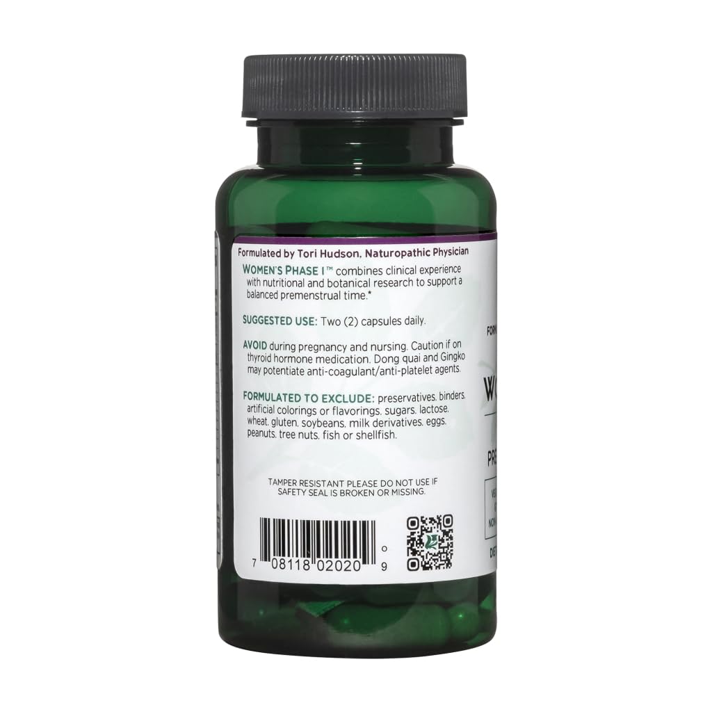 Vitanica Women's Phase I capsules sur une surface blanche
