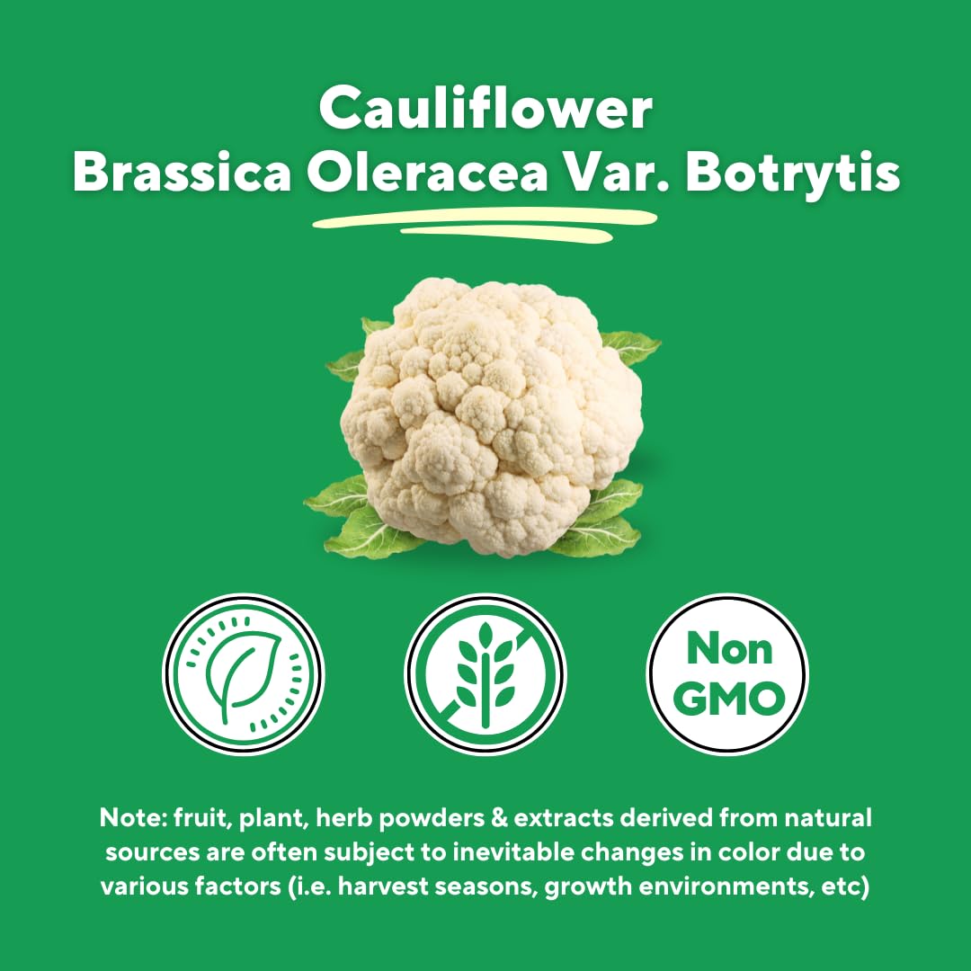 Vitapia chou-fleur bio capsules avec un verre d'eau
