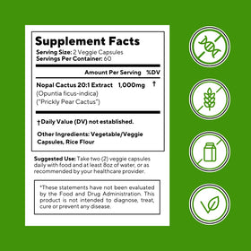 Vitapia Extrait de Cactus Nopal - Capsules sur une table en bois