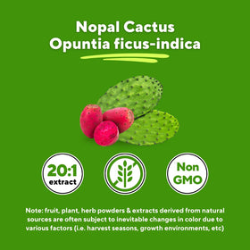 Vitapia Extrait de Cactus Nopal - Ingredients et informations nutritionnelles