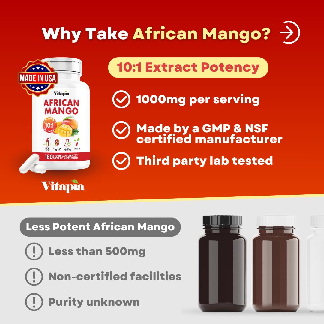Vitapia Gélules de Mangue Africaine 180 capsules ouvertes