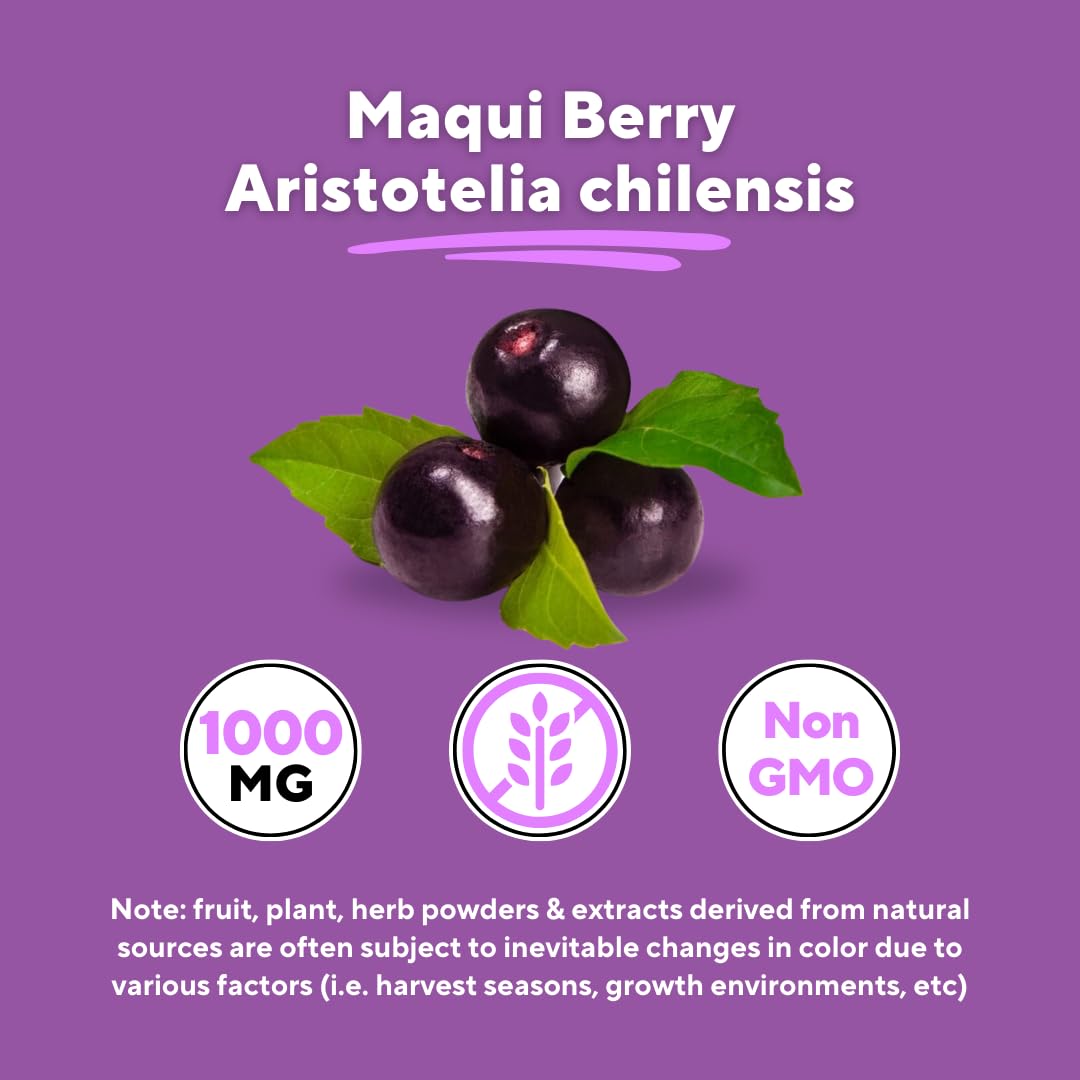Vitapia Maqui Berry 1000mg avec un verre d'eau