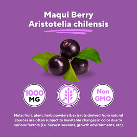 Vitapia Maqui Berry 1000mg avec un verre d'eau