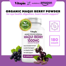 Vitapia Maqui Berry 1000mg capsules végétales sur une table
