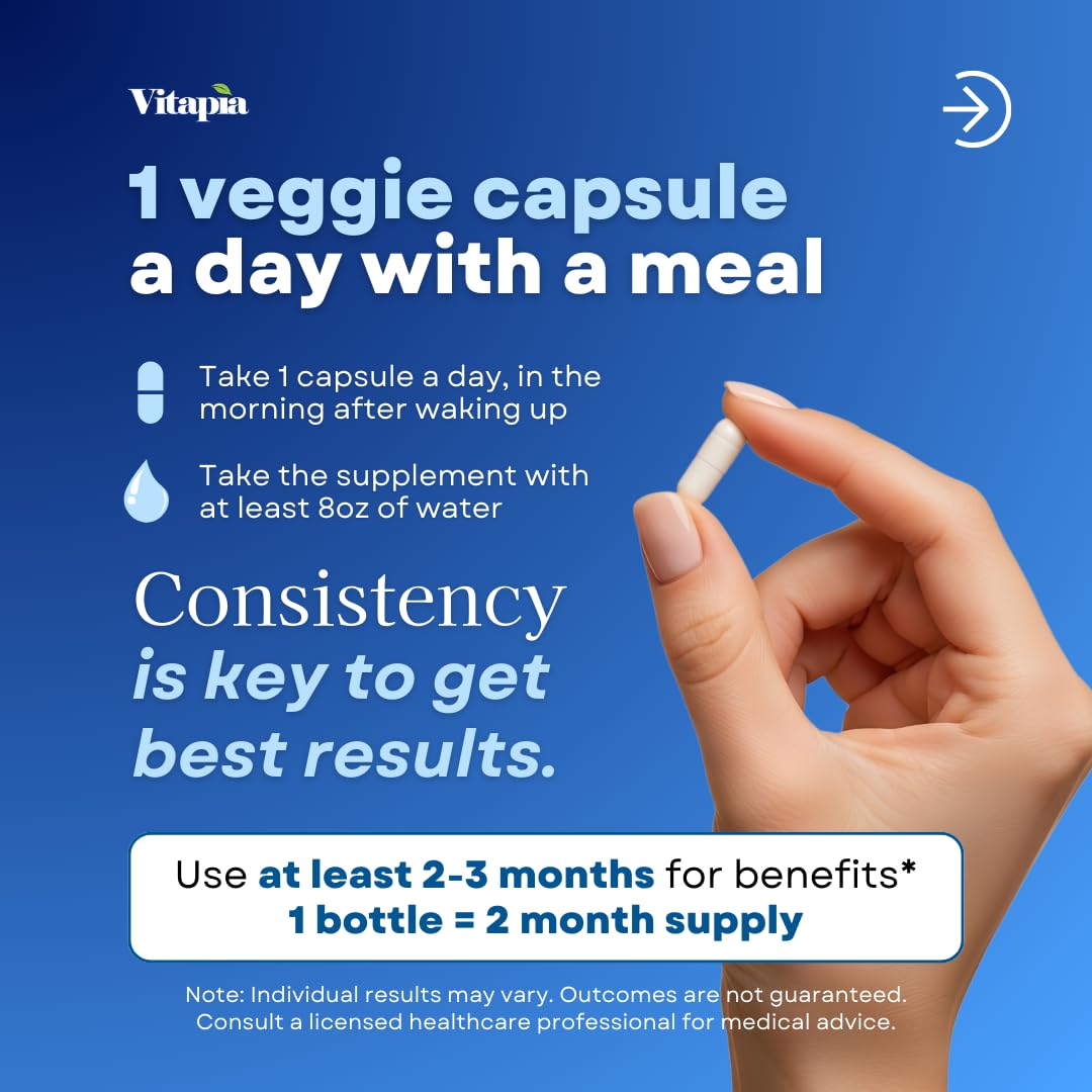 Vitapia NMN 750mg complément alimentaire avec ingrédients en arrière-plan