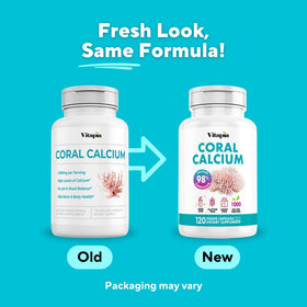 Vitapia Poudre de Calcium Corallien 1000mg capsules végétales avec étiquette