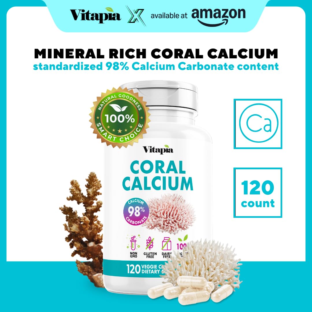 Vitapia Poudre de Calcium Corallien 1000mg capsules végétales vue latérale