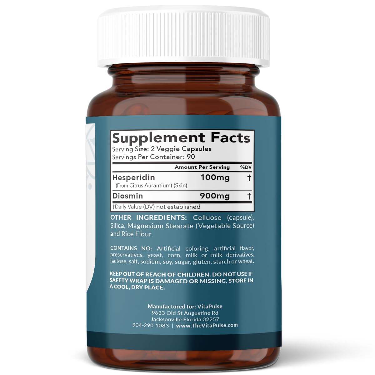 VitaPulse Hesperidin Plus 1000mg étiquette sur l'emballage