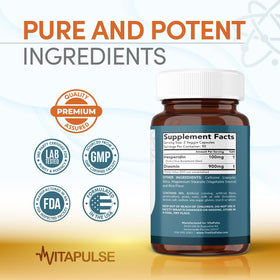 VitaPulse Hesperidin Plus 1000mg flacon ouvert avec gélules visibles