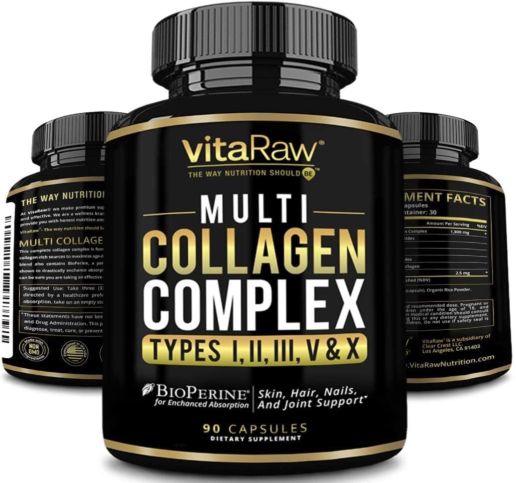 VitaRaw Gélules de Collagène 1800 mg vue de face