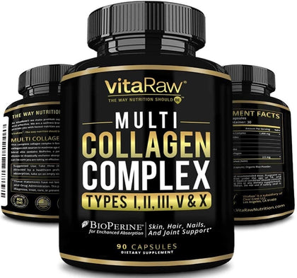 VitaRaw Gélules de Collagène 1800 mg vue de face