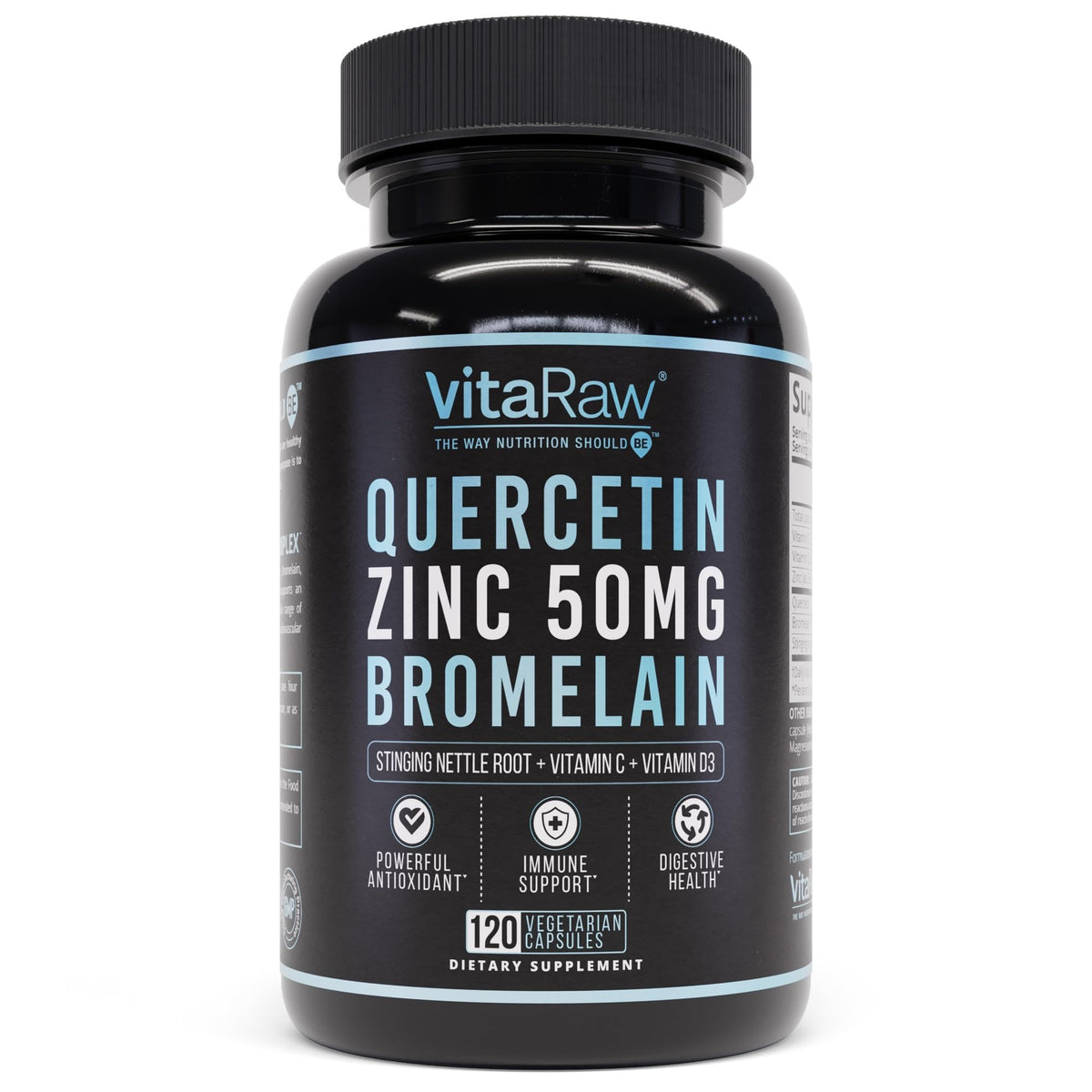 VitaRaw Quercétine 500mg capsules front view