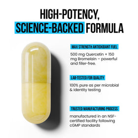 VitaRaw Quercétine 500mg capsules with ingredients