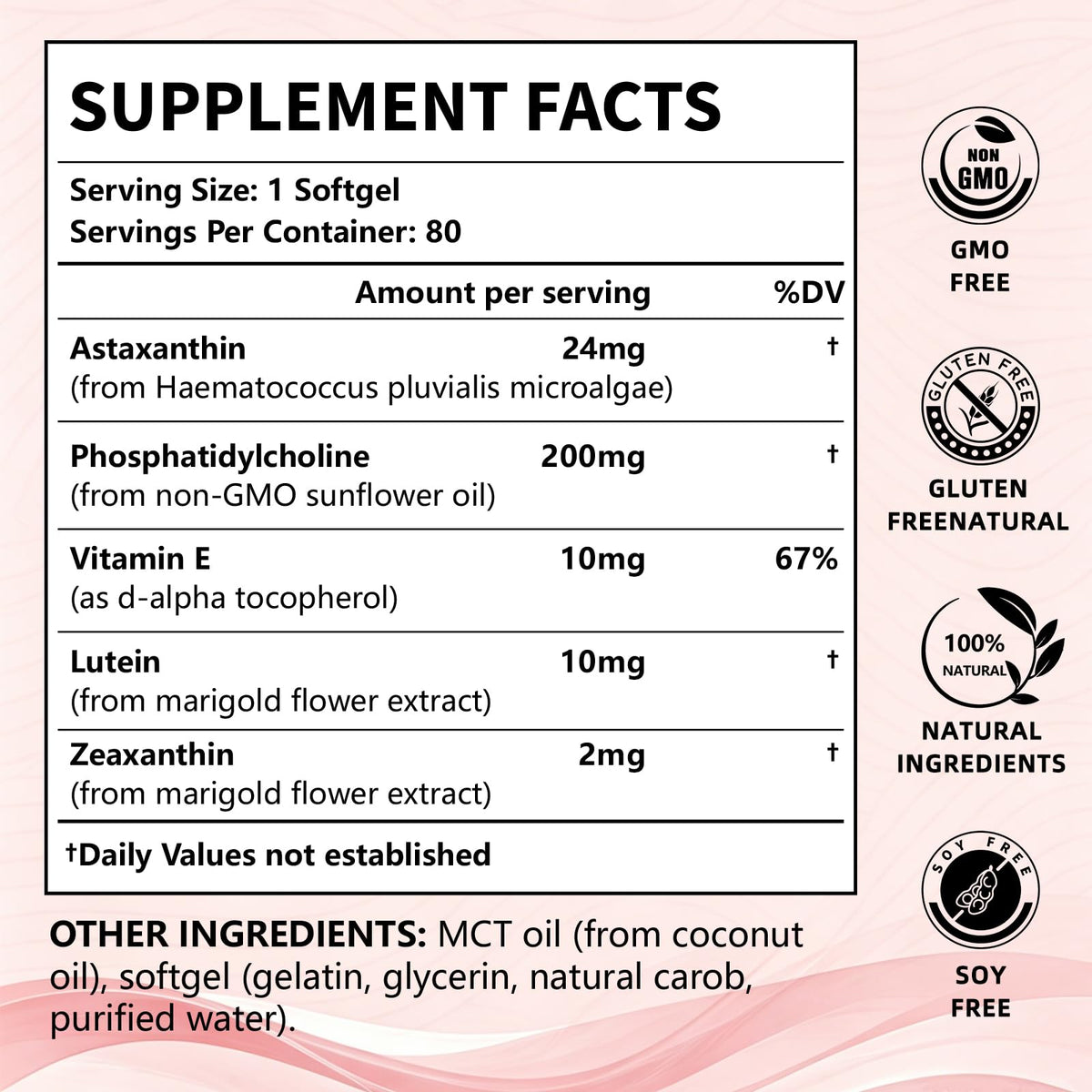 VITARENEW Astaxanthin 24mg Complex gélule ouverte