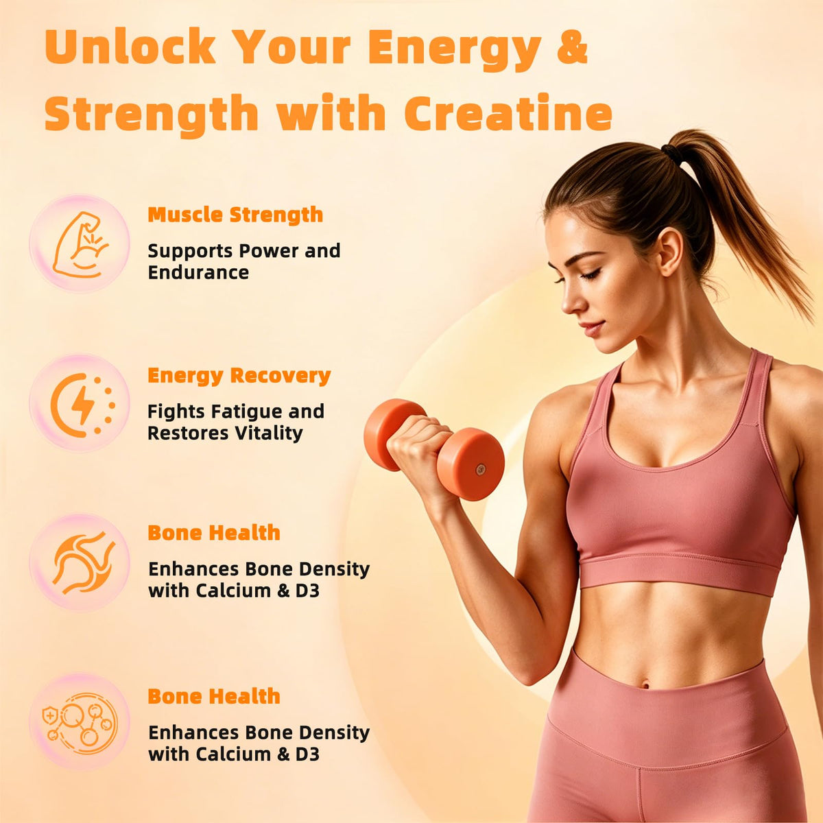 VITARENEW Gummies de Créatine - étiquette avec informations nutritionnelles