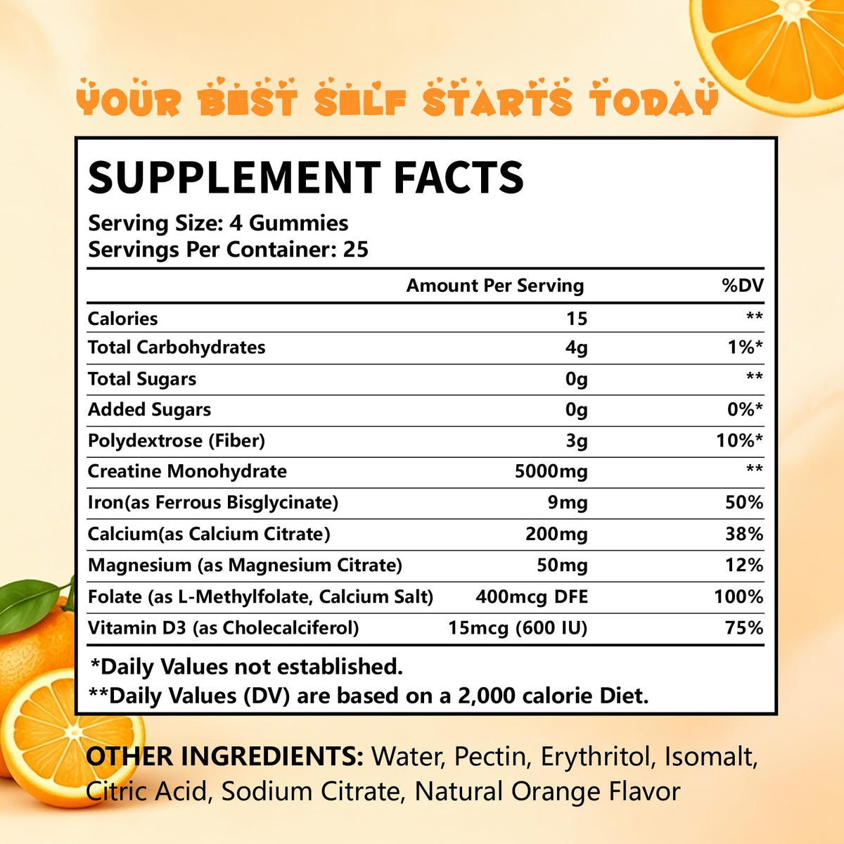 VITARENEW Gummies de Créatine - gummies sur une table
