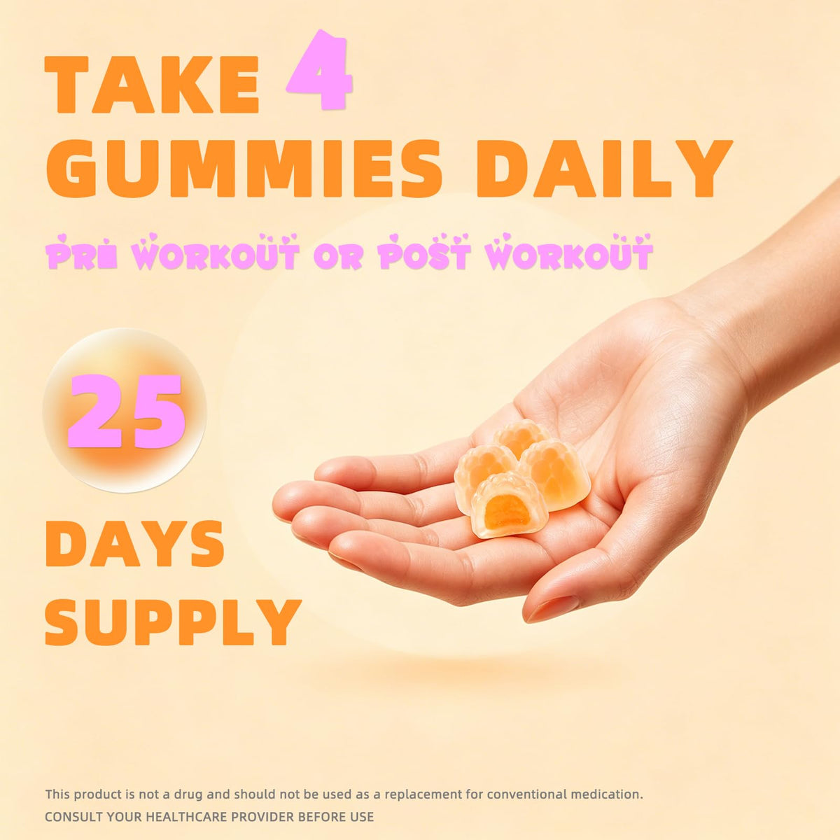 VITARENEW Gummies de Créatine - pot ouvert avec gummies visibles