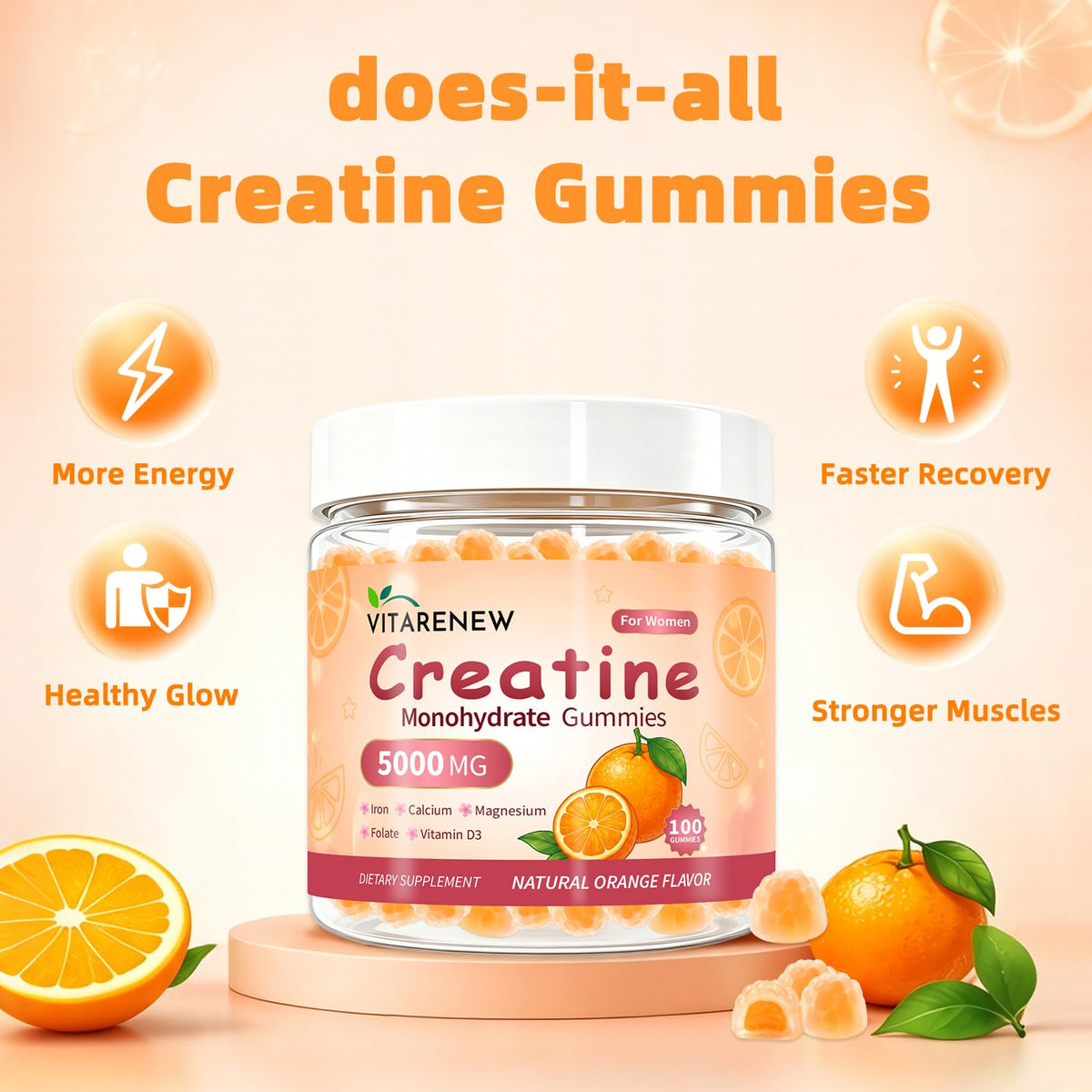 VITARENEW Gummies de Créatine - présentation des ingrédients