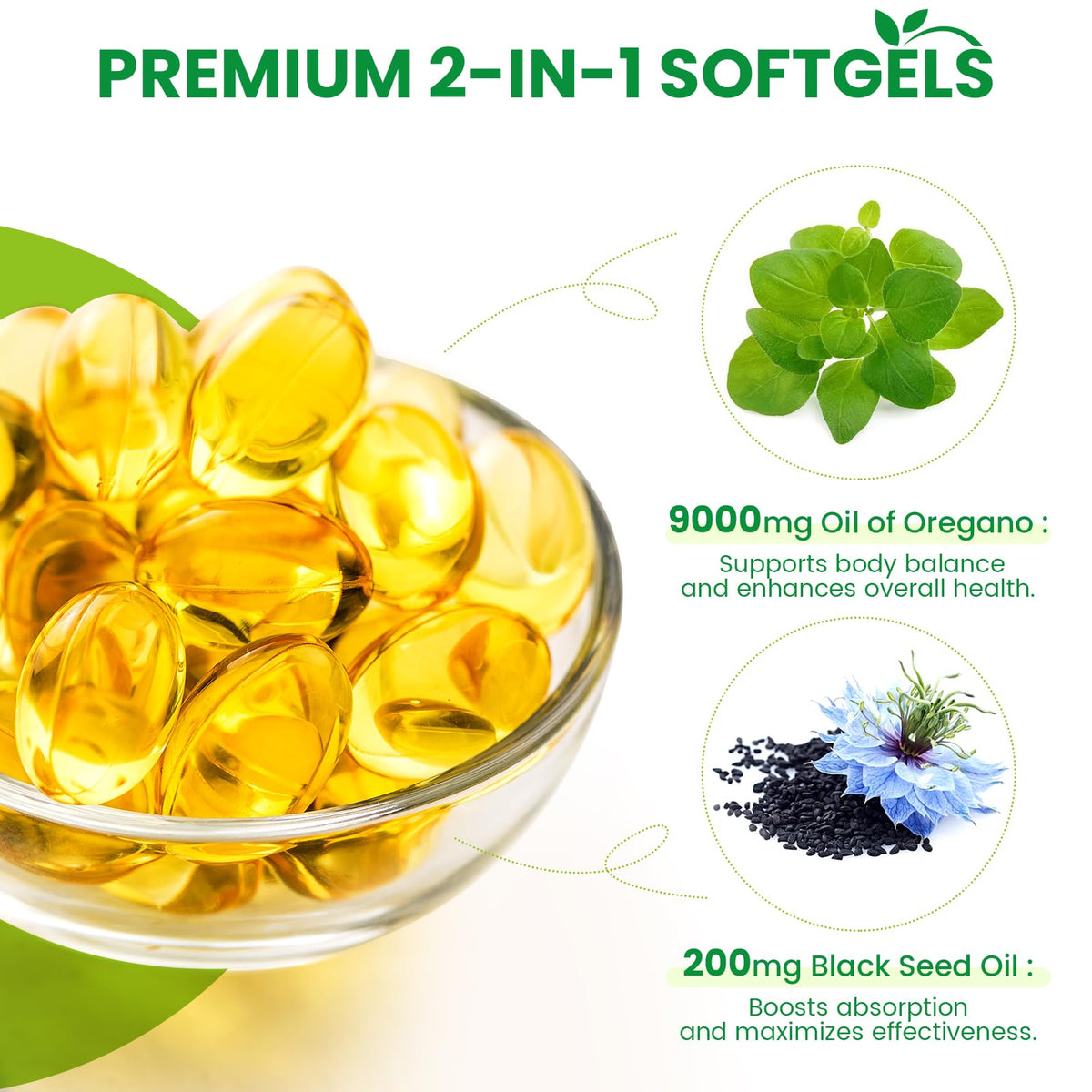 VITARENEW Huile d'Origan 300 gélules et emballage