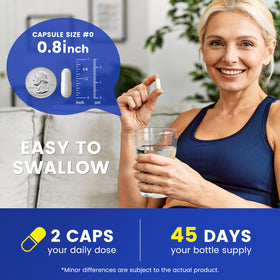 Vitarevive Magnésium Glycinate 600 mg capsules en gros plan
