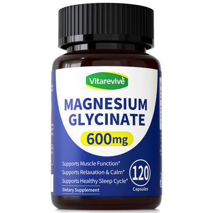 Vitarevive Magnésium Glycinate 600 mg gélules de face