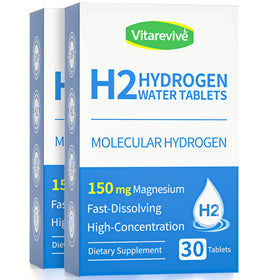 Vitarevive tablettes H2 pour eau hydrogénée, vue avant