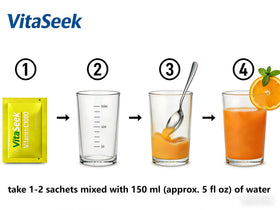 VitaSeek Poudre de Vitamine C 1000mg avec ingrédients listés