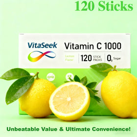 VitaSeek Poudre de Vitamine C 1000mg sachets individuels avec fruits