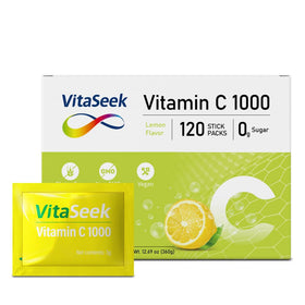 VitaSeek Poudre de Vitamine C 1000mg sachets individuels vue de face