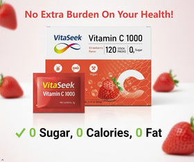 VitaSeek Poudre de Vitamine C sachets individuels avec saveurs de fruits