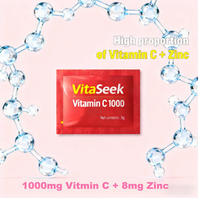 VitaSeek Poudre de Vitamine C sachets individuels dans un emballage