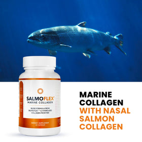 VITASEI Collagène Marin 60 Capsules avec des ingrédients naturels en arrière-plan