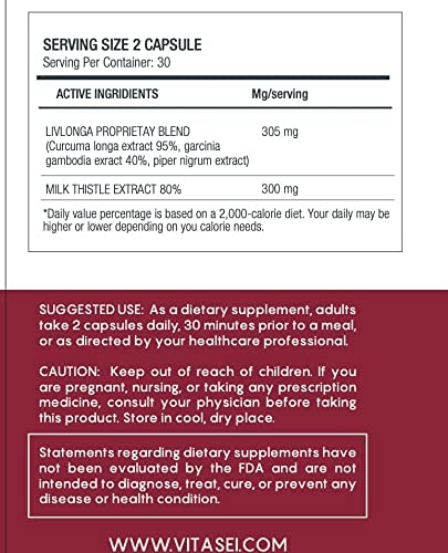 VITASEI Détox Foie 60 Capsules - capsules dans un bol