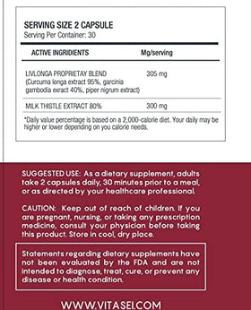 VITASEI Détox Foie 60 Capsules - capsules dans un bol