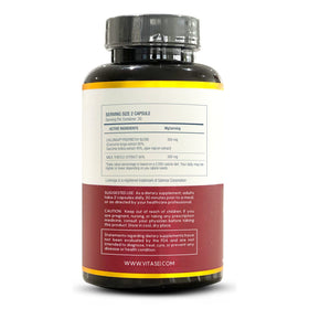 VITASEI Détox Foie 60 Capsules vue arrière montrant les ingrédients