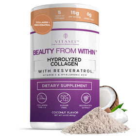 VITASEI Poudre de Collagène Hydrolysé 16oz Saveur Noix de Coco - vue avant