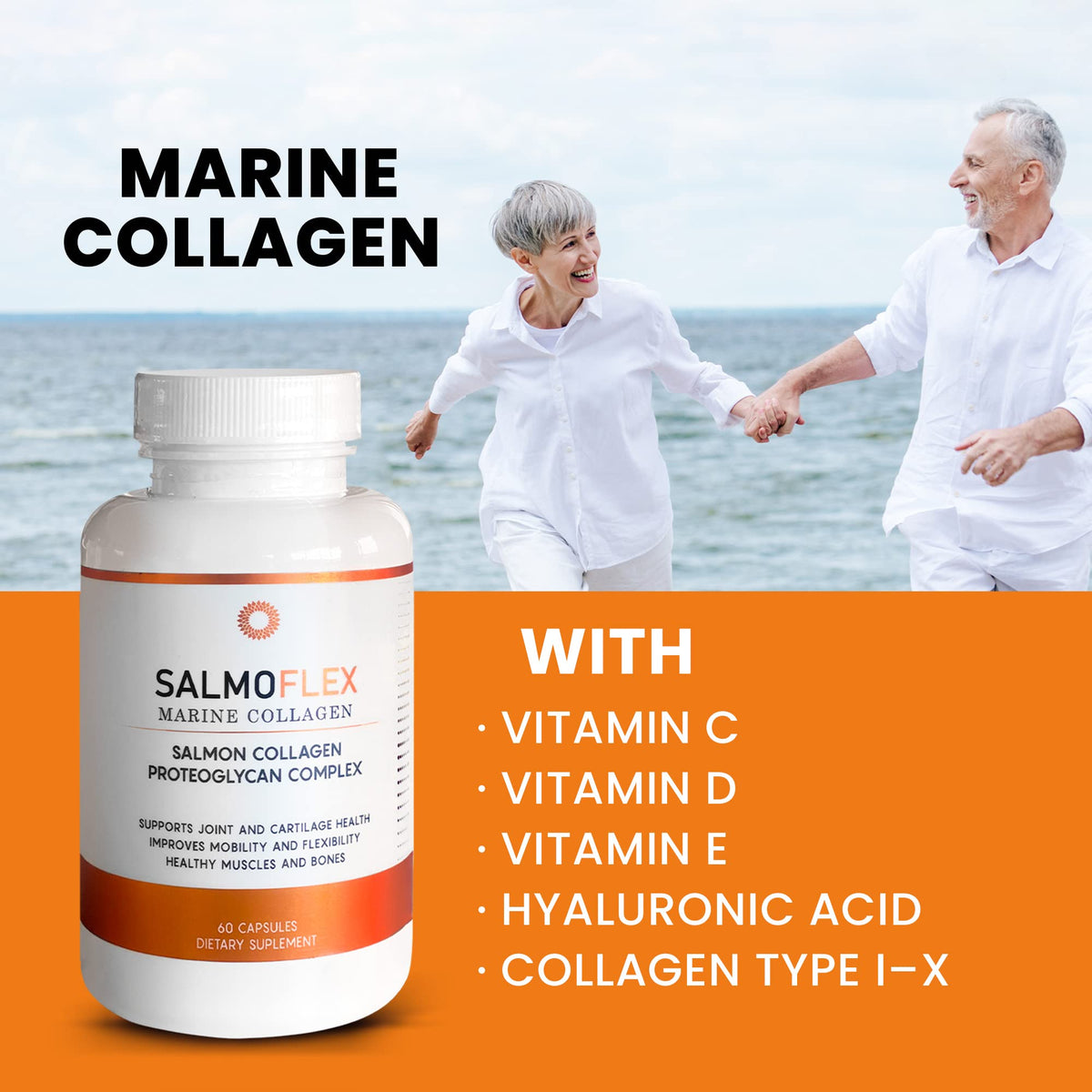 VITASEI Salmoflex Collagène Marin 60 Capsules - prise de capsules
