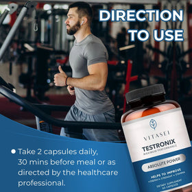 VITASEI Testronix 60 capsules en ambiance sportive
