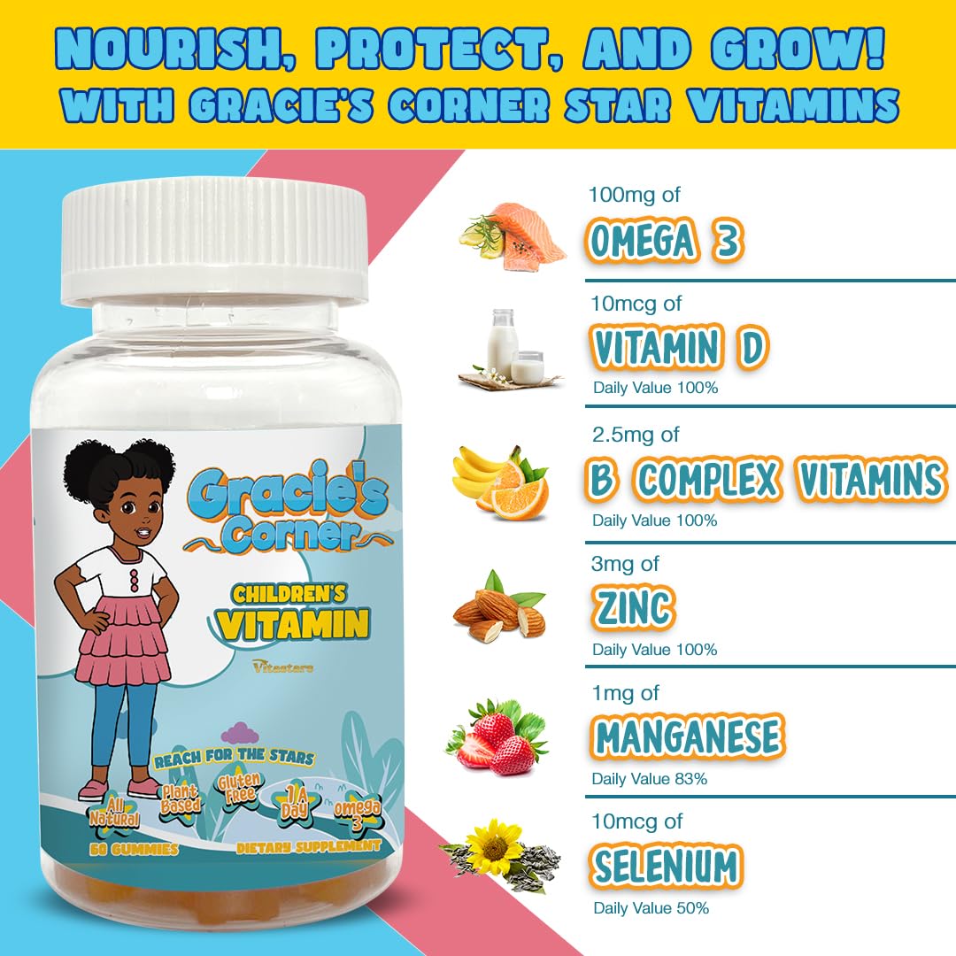 Vitastars Gummies Multivitamines Enfants, emballage et informations nutritionnelles