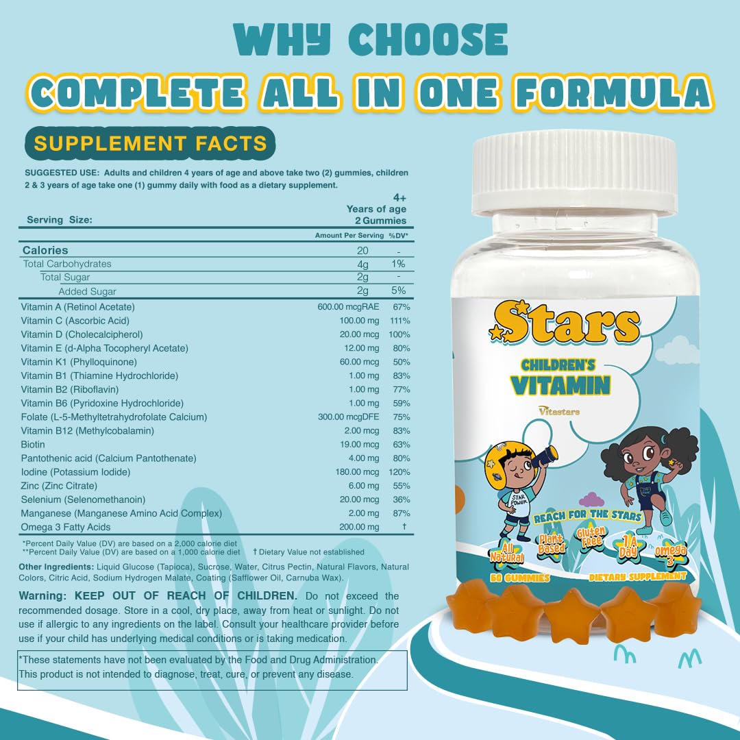 Vitastars Gummies, présentation sur une table