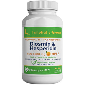 VITASUPPORTMD Lymphatic Formula 1000mg 60 Capsules - vue de face