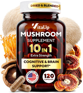 VitaUp Complément Alimentaire Champignons 120 Capsules - Vue de face
