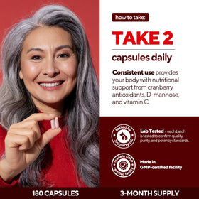 VitaUp D-Mannose capsules avec des cranberries fraîches