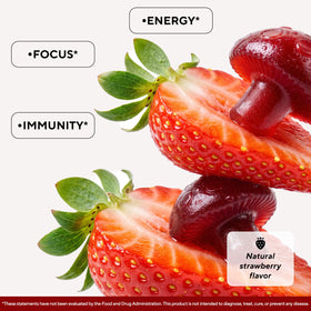 VitaUp Gummies aux Champignons sur un fond naturel